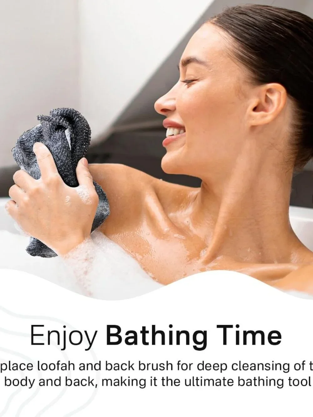 3 PCS Exfoliating Washcloth Towels - Exfoliating Body Scrubber Exfoliator, Back